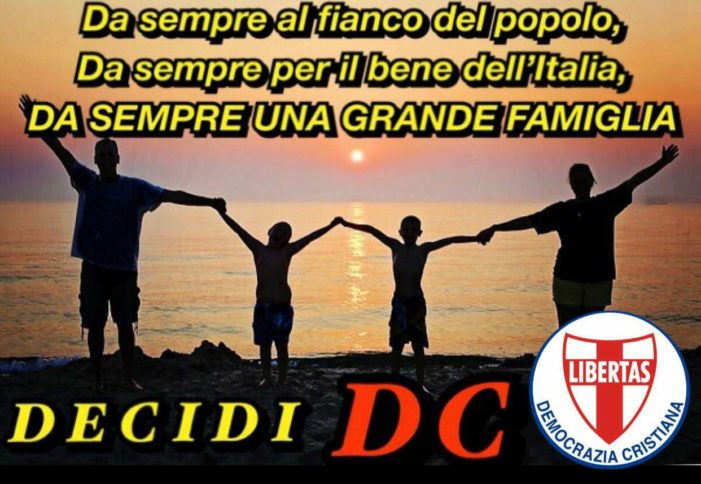 INCONTRO PER LA FEDERAZIONE DEMOCRAZIA CRISTIANA MERCOLEDI’ 20 GIUGNO 2018, ALLE ORE 10.30, IN VIA GIOBERTI N. 54, A ROMA.