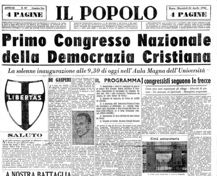 COME FAR RINASCERE QUEI VALORI E QUELLA FEDE PER LA DEMOCRAZIA CRISTIANA DI CUI MOLTO SE NE SENTE IL BISOGNO !