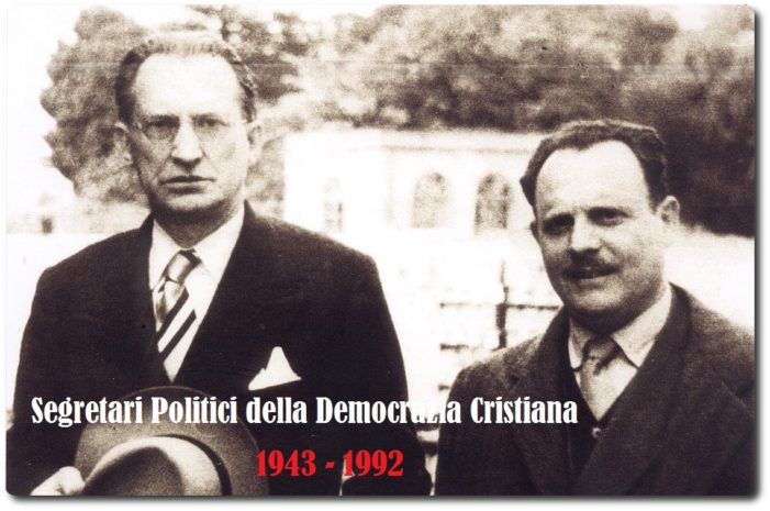 Tutti i Segretari Politici della Democrazia Cristiana dal 1943 al 1992.