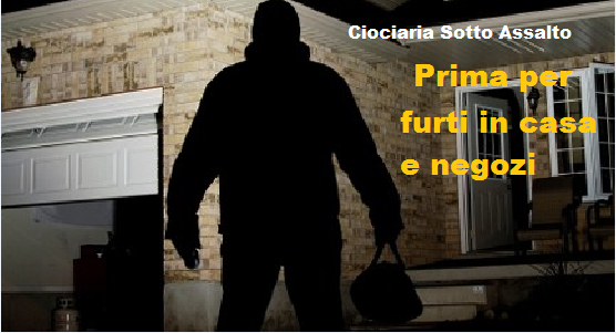 Lazio: Rapine e furti in casa, primato Ciociaro. La provincia prima nel Lazio, poi viene Rieti.