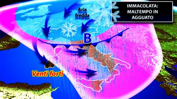 Meteo: IMMACOLATA con BOMBA di NEVE, vortice scandinavo attacca l’Italia con maltempo diffuso.