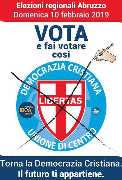 La Democrazia Cristiana verso le elezioni abruzzesi del 10 febbraio 2019: “Un programma elettorale non si inventa, si vive!” (don Luigi Sturzo).