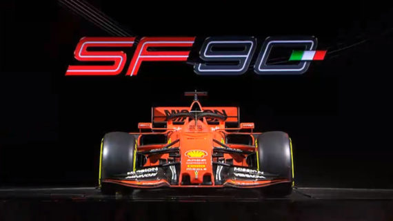 Maranello: la Ferrari presenta la nuova la nuova SF90 di Vettel e Leclerc per il Mondiale 2019.