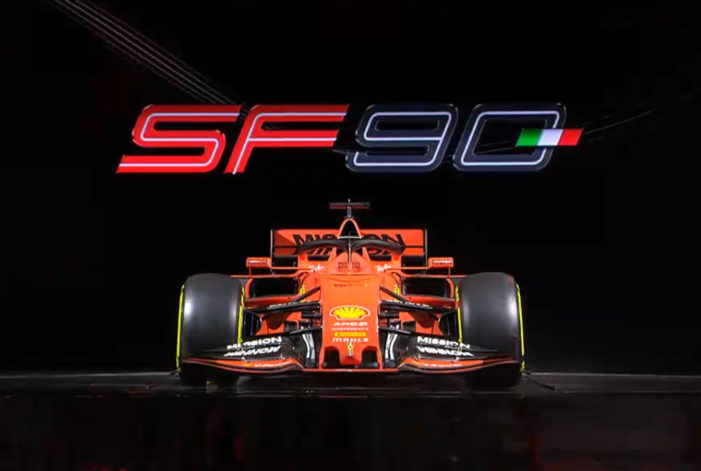 Maranello: la Ferrari presenta la nuova la nuova SF90 di Vettel e Leclerc per il Mondiale 2019.