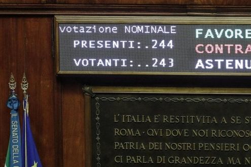 Taglio dei parlamentari: proclamato il primo sì del Senato.