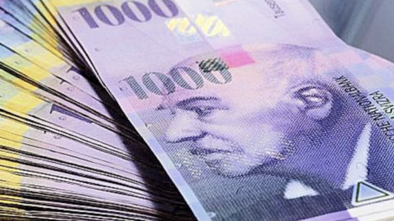 Svizzera: Banconote di grosso taglio sono sempre più di moda, 1000 FRANCHI.