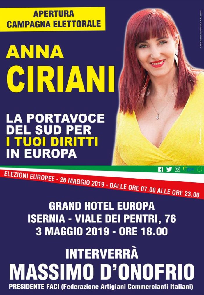 Incontro a Codroipo (UD) tra il Segretario nazionale D.C. ANGELO SANDRI e la Dott.ssa ANNA CIRIANI (candidata alle prossime Elezioni Europee con i POPOLARI PER L’ITALIA-PPE). 
