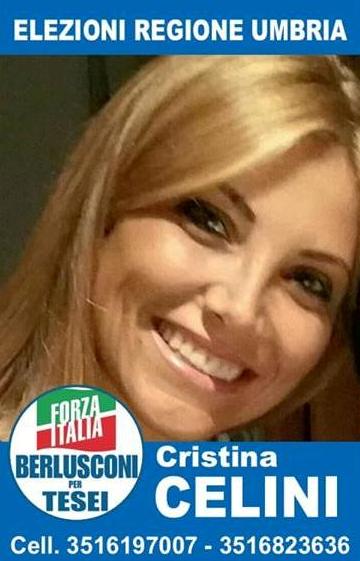 CONVINTO APPOGGIO DI DEMOCRAZIA CRISTIANA E POLO CIVICO ALLA CANDIDATURA DI CRISTINA CELINI ALLE ELEZIONI REGIONALI DELL’UMBRIA DI DOMENICA 27 OTTOBRE 2019.