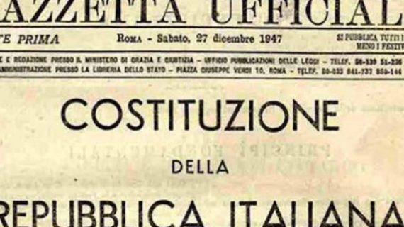 “IL POPOLO” della Democrazia Cristiana ricorda che il 27 dicembre 1947 veniva promulgata la Costituzione della Repubblica italiana !