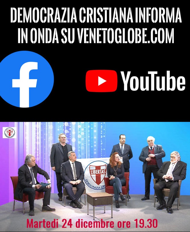 I più fervidi auguri di Buon Natale da parte della Dirigenza nazionale della DEMOCRAZIA CRISTIANA italiana ed internazionale dalle antenne della Web TV “Venetoglobe.com”.