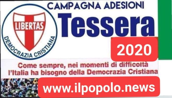 COME SEMPRE, NEI MOMENTI DI DIFFICOLTA’, L’ITALIA HA BISOGNO DELLA DEMOCRAZIA CRISTIANA !