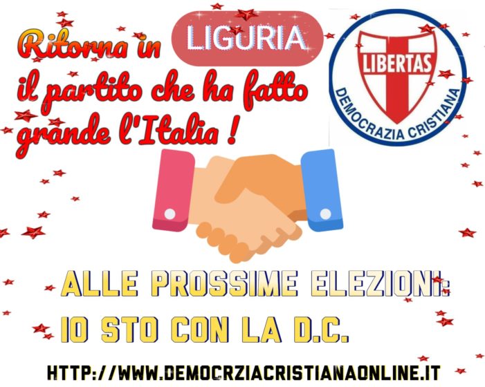 CONTINUA INTENSA L’ATTIVITA’ DELLA DEMOCRAZIA CRISTIANA DELLA LIGURIA PER L’APPUNTAMENTO DELLE ELEZIONI REGIONALI DEL 2020. 