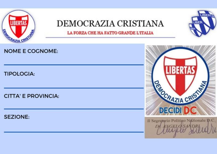 “D.C. DAY” di sabato 13 febbraio 2021 – Tutto il Movimento giovanile D.C. si mobilita a sostegno del partito dello scudeocrociato: DECIDI D.C. !