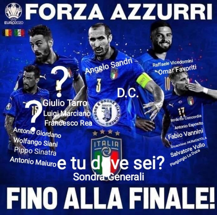 La Democrazia Cristiana, compatta come i nostri azzurri, vola verso la finale !