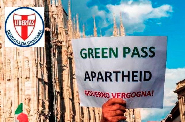 LA DEMOCRAZIA CRISTIANA RIBADISCE LA SUA NETTA CONTRARIETA’ ALL’OBBLIGATORIETA’ DEL “GREEN PASS” !