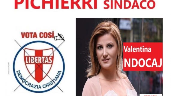 VALENTINA NDOCAJ: candidata a Cosenza nella lista della Democrazia Cristiana per PICHIERRI SINDACO.