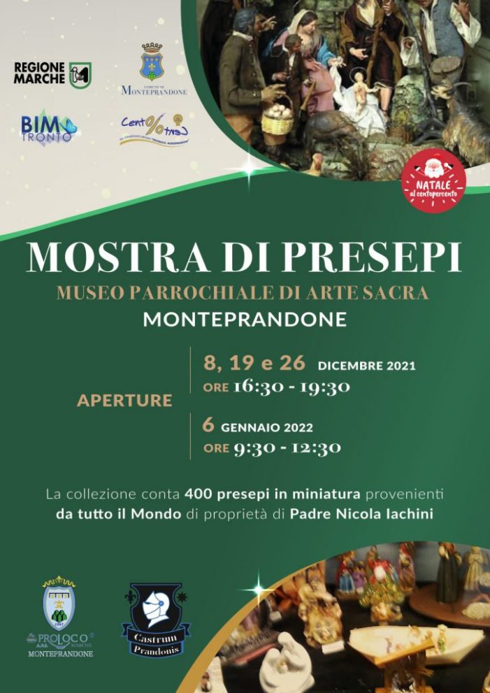 Allestita a Monteprandone (AP) una interessante esposizione di ben 400 presepi provenienti da tutto il mondo.