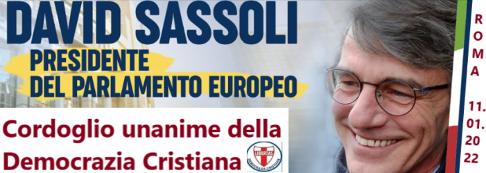 Muore DAVID SASSOLI, il signore della politica europea. Cordoglio unanime dell’Italia e della Democrazia Cristiana. Raffaele Vicedomini (Roma)