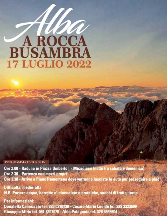 GRANDE SUCCESSO PER L’EVENTO “ALBA A ROCCA BUSAMBRA” (PALERMO) DEL 17 LUGLIO 2022 !