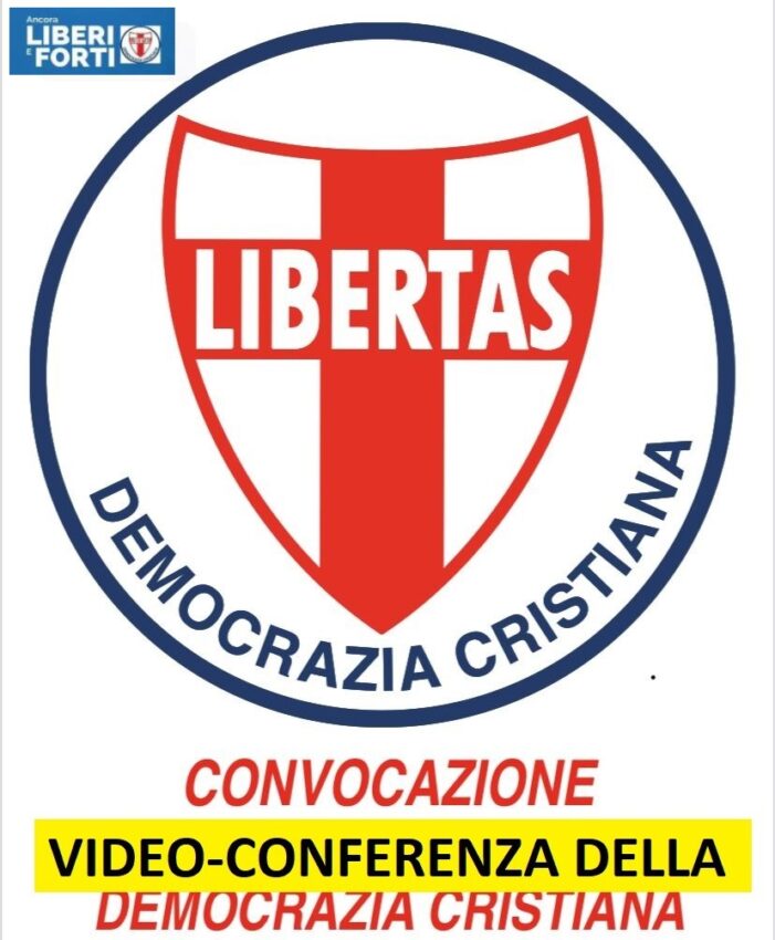 MARTEDI’ 2 APRILE 2024 (ORE 18.30): INCONTRO IN VIDEO-CONFERENZA (MODALITA’ MEET) PROMOSSO DALLA SEGRETERIA POLITICA NAZIONALE DELLA DEMOCRAZIA CRISTIANA ITALIANA