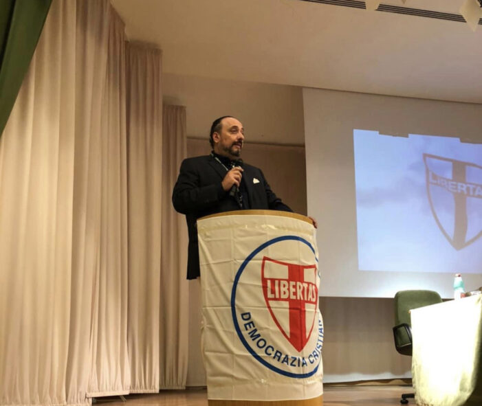 VIVO APPREZZAMENTO PER LA CARICA A LIVELLO NAZIONALE AFFIDATA DALLA DEMOCRAZIA CRISTIANA AL SEGRETARIO REGIONALE D.C. BASILICATA ARCHITETTO CARMINE PIO FLAMMIA DI MELFI (PZ)