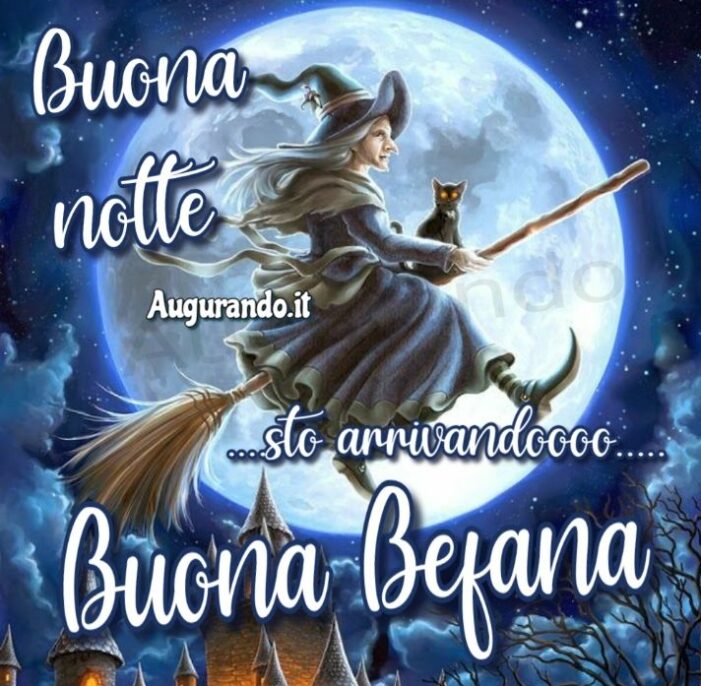 La notte è piena di stelle e ho visto te, cara Befana, su quella scopa e piena di doni sulle spalle per noi bambini !