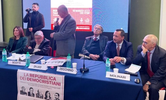 GRANDE PARTECIPAZIONE POPOLARE AL CONVEGNO SULLA “REPUBBLICA DEI DEMOCRISTIANI” SVOLTOSI GIOVEDI’ 16 MARZO 2023 A POTENZA PROMOSSO DALL’ASSOCIAZIONE “COSMOPOLITES” !