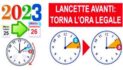 NELLA NOTTE TRA SABATO 25 E DOMENICA 26 MARZO 2023, ANCHE QUEST’ANNO SCATTA L’ORA LEGALE !
