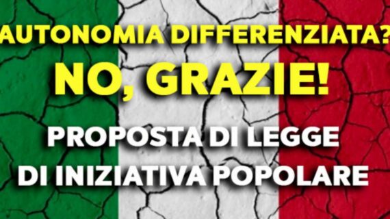 RINVIATA A SABATO 22 APRILE 2023 – A POTENZA – LA PROGRAMMATA MANIFESTAZIONE SU “AUTONOMIA DIFFERENZIATA” DELLA REGIONE BASILICATA !