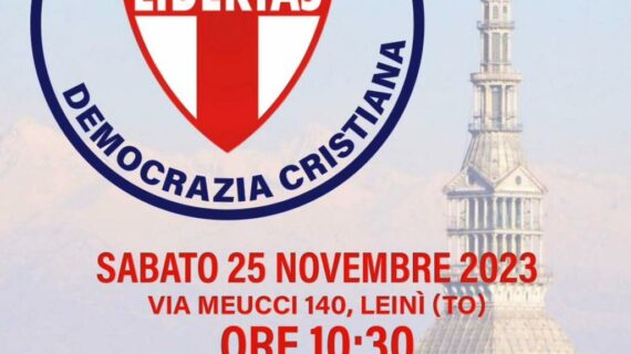 SI INTENSIFICA L’ATTIVITA’ DELLA D.C. NELLE VARIE REGIONI D’ITALIA IN VISTA DEL XXIV CONGRESSO NAZIONALE DELLA DEMOCRAZIA CRISTIANA CHE AVRA’ LUOGO A ROMA (CENTRO CONGRESSI CASA TRA NOI) IN DATA 15 E 16 DICEMBRE 2023