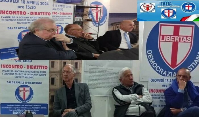 PROCEDE L’ATTIVITA’ DEL COMITATO PER LA RIUNIFICAZIONE DELLA DEMOCRAZIA CRISTIANA INTITOLATO AD “ALCIDE DE GASPERI” – INTERESSANTE CONVEGNO ORGANIZZATO PRESSO LA SEDE D.C. IN VIA GIOBERTI 54 A ROMA.