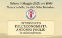 QUEST’OGGI (SABATO 3 MAGGIO 2025) IMPORTANTE RIUNIONE A PONTEDERA (PROVINCIA DI PISA) DEL DIPARTIMENTO PROGRAMMATICO-ELETTORALE DELLA DEMOCRAZIA CRISTIANA DELLA REGIONE TOSCANA
