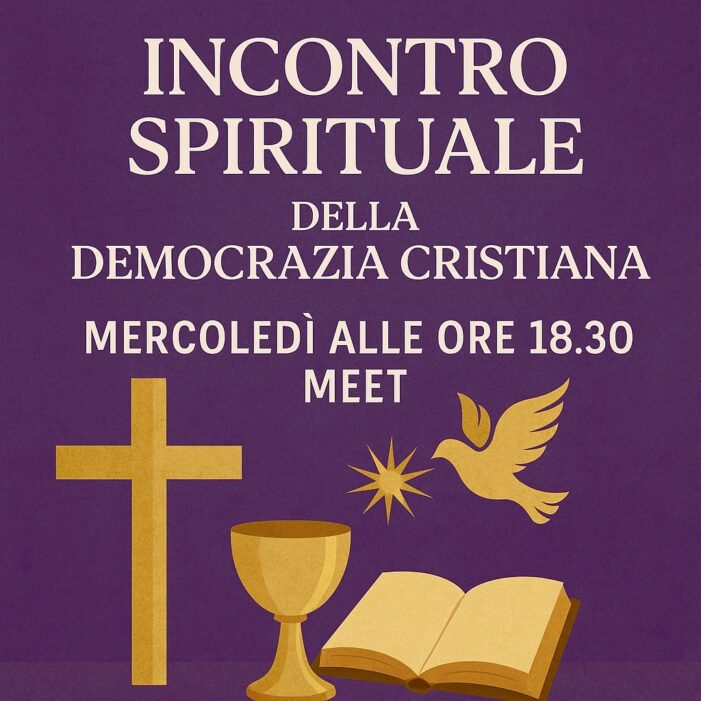 IMPORTANTE INCONTRO – IN VIDEO CONFERENZA – PROPOSTO DAL DIPARTIMENTO “ETICA E VALORI CRISTIANI” D.C.: APPROFONDIMENTO SUL SIMBOLITO GESTO DAL PARTE DI PAPA LEONE XIV DI INDOSSARE L’ANELLO DEL PESCATORI !