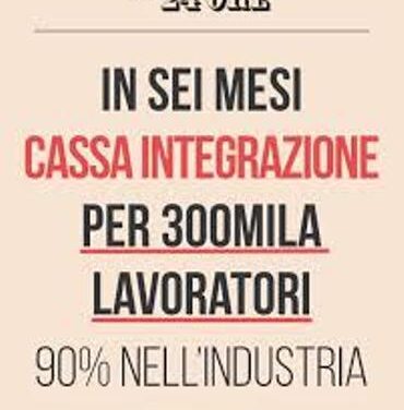 Trecentomila lavoratori in cassa integrazione: il “silenzioso” fallimento del Governo Meloni/Pinocchio !