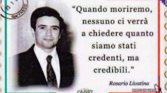 IL GIUDICE ROSARIO LIVATINO DICHIARATO UFFICIALMENTE BEATO E PROCLAMATO PATRONO DEI MAGISTRATI ITALIANI. IL GIUDICE ROSARIO LIVATINO DICHIARATO UFFICIALMENTE BEATO E PROCLAMATO PATRONO DEI MAGISTRATI ITALIANI.
