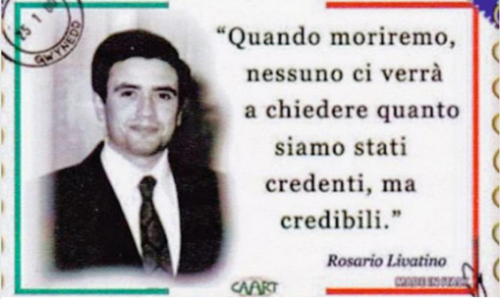 IL GIUDICE ROSARIO LIVATINO DICHIARATO UFFICIALMENTE BEATO E PROCLAMATO PATRONO DEI MAGISTRATI ITALIANI.
